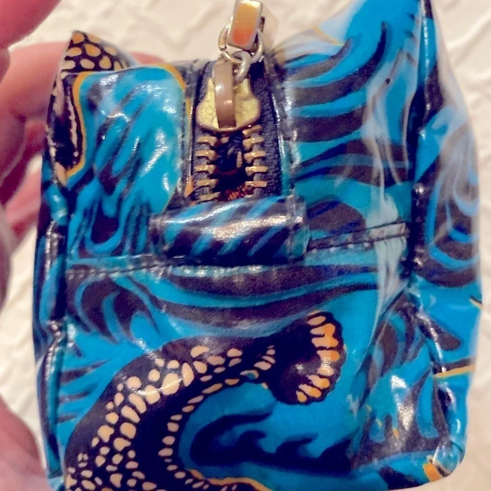 Tory Burch Blue Clutch Patterned